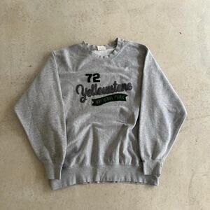 Vintage Grey Yellowstone National Park Crewneck Sweatshirt